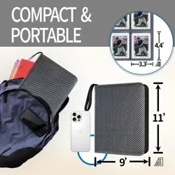 Card Binder for Toploaders, Portable 4 Pockets Trading Card Holder Albums for... - Image 4