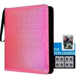 Card Binder for Toploaders, Portable 4 Pockets Trading Card Holder Albums for... - Image 1