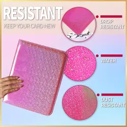 Card Binder for Toploaders, Portable 4 Pockets Trading Card Holder Albums for... - Image 3