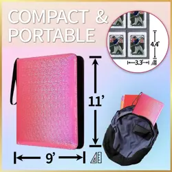 Card Binder for Toploaders, Portable 4 Pockets Trading Card Holder Albums for... - Image 4