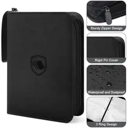 440 Pockets Trading Card Binder, PU Cover Zipper Card Collection Album, Sturd... - Image 3