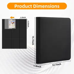 Toploader Binder, Holds 288 Toploaders, 9 Pocket Top Loader with Sleeves Card... - Image 3