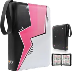 Trading Card Binder, 4 Pockets Card Holder, 55 Double Sided Removable Pages, ... - Image 1