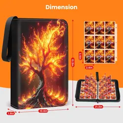 Card Binders 9 Pocket with 900 Pockets,Premium Zipper Case with 50 Removable ... - Image 3