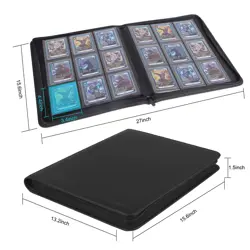 9-Pocket Toploader Binder, Top Loader Card Storage Album Compatible with 288 ... - Image 2