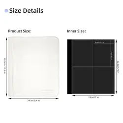 4 Pocket Top Loader Card Binder 128 Toploader Card Slot Trading Card Binders ... - Image 2