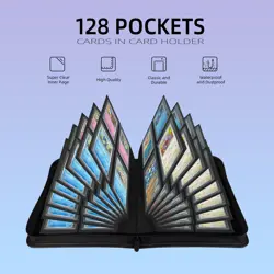 4 Pocket Top Loader Card Binder 128 Toploader Card Slot Trading Card Binders ... - Image 4
