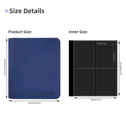 4 Pocket Top Loader Card Binder 128 Toploader Card Slot Trading Card Binders ... - Image 2