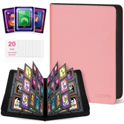 Toploader Binder Holds 360 Top Loaders, 9 Pocket Ringless Card Holder for 3" ... - Image 1