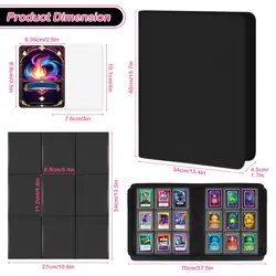 Toploader Binder Holds 360 Top Loaders, 9 Pocket Ringless Card Holder for 3" ... - Image 4