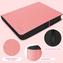 Toploader Binder Holds 360 Top Loaders, 9 Pocket Ringless Card Holder for 3" ... - Image 5