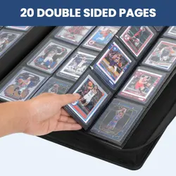 16-Pocket Toploader Binder Holds 640 3"x 4" 35PT Toploaders, Card Collection ... - Image 5