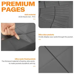 9-Pocket Toploader Binder, Holds 360 3" x 4" Rigid Card Holders, Top Loader C... - Image 4