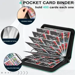 Baseball Card Binder with Sleeves, Sports Card Binder Collectible Trading Car... - Image 5