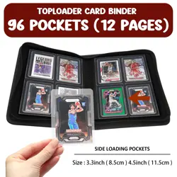 Toploader Binder 4 Pocket, Top Loader Card Storage Holds 96 Cards Top Loader ... - Image 5