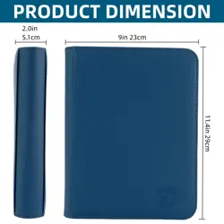 TopLoader Binder 4 Pocket, Top Loader Binder Holds 128 Cards, Trading Card Bi... - Image 2