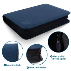 TopLoader Binder 4 Pocket, Top Loader Binder Holds 128 Cards, Trading Card Bi... - Image 3