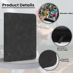 Top Loader Card Binder with Sleeves 9 Pocket Holds 252 Top Loaders Storage, T... - Image 4