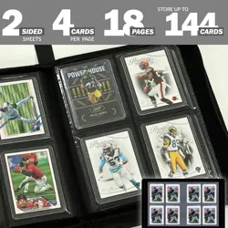 Toploader Binder 4 Pockets, Portable Trading Card Binder Holder Albums Book f... - Image 2