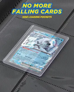 9 Pocket Top Loader Binder-Trading Card Binder with Zipper Double-Sided Premi... - Image 3