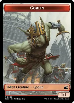 MTG Foil - Goblin (0008) // Rhino Double-Sided Token - 8 // 11 / NM / English - Image 1