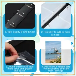Card Binder 4/9 Pocket PU Waterproof Trading Binder Compatible with Mtg/ygo/t... - Image 4