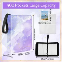 Card Binder 4/9 Pocket PU Waterproof Trading Binder Compatible with Mtg/ygo/t... - Image 2