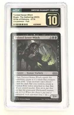 CGC Pristine 10!!! Graded. Twisted Sewer-Witch 114 Foil NM-Mint MTG Magic TOP - Image 1