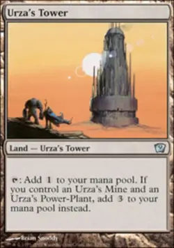 1x Urza's Tower - Foil Heavy Play, English 9th Edition MTG Magic - Image 1
