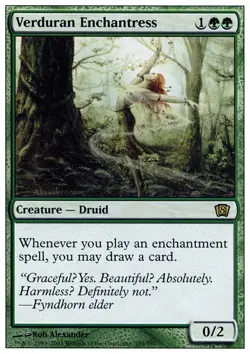 1x Verduran Enchantress Moderate Play, English 8th Edition MTG Magic - Image 1