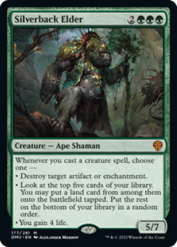 1x Silverback Elder - Foil Light Play, English Dominaria United MTG Magic - Image 1