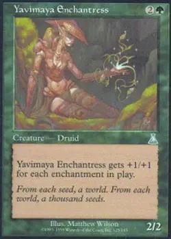 1x Yavimaya Enchantress - Foil NM-Mint, English Urza's Destiny MTG Magic - Image 1