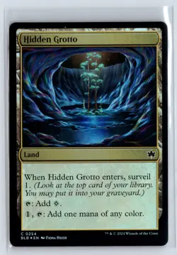 FOIL Hidden Grotto Bloomburrow Common - MTG Magic the Gathering Card - Image 1
