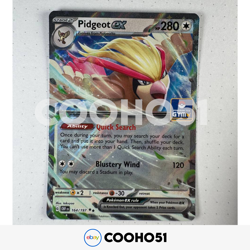 Pokemon TCG Pidgeot Ex 164/197 Asia GYM Stamped Promo Asia Exclusive. NM+ - Image 2