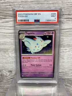 2023 POKEMON OBSIDIAN FLAMES OBF EN 85 TOGEKISS - PSA 9 - Image 1