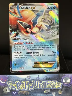 Pokemon Card Keldeo EX 49/149 BW Boundaries Crossed Half Art Played - Image 1