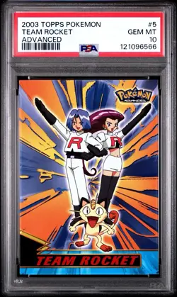 2003 Topps Pokemon Advanced Team Rocket #5 PSA 10 - Image 1