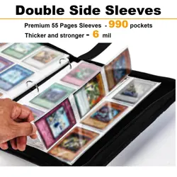 Trading Card binder for Y-G-O Cards- 990 Pockets Card Album with Sleeves Comp... - Image 4