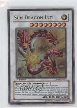 Sun Dragon Inti (Ultra Rare) 1st Ed. YuGiOh Absolute Powerforce #ABPF-EN042 2010 - Image 1