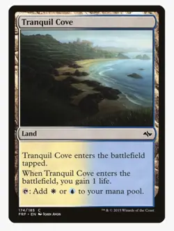 Tranquil Cove #174 FRF Magic Card in a Protective Sleeve - Image 1