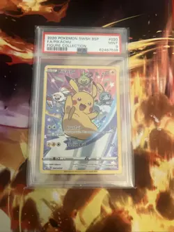 Pokemon Card PSA 9 Pikachu V Full Art FA Promo Figure Collection SWSH020 2020 - Image 1