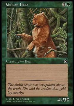 Golden Bear - Light Play MTG Portal Second Age - Image 1