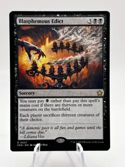 Blasphemous Edict 0057 Foundations FDN MTG NM - Image 1