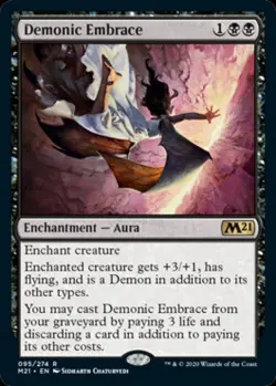 Demonic Embrace -Foil Near Mint MTG Magic 2021 Core Set - Image 1