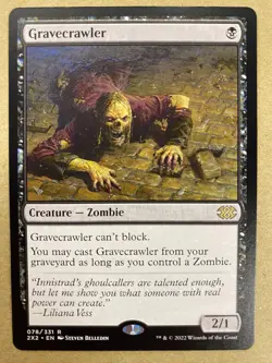 MTG 1x Gravecrawler # 78 Double Masters 2022 Magic the Gathering Card x1 NM - Image 1