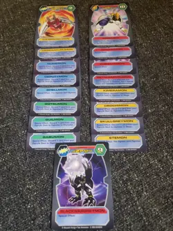 Vintage 1st ed Digimon D-tector Card Lot 17 cards no dups with Blackwargreymon - Image 1