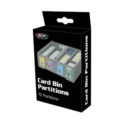 BCW Card Storage Box Card Bin Partitions - Gray New 722626011955 - Image 1