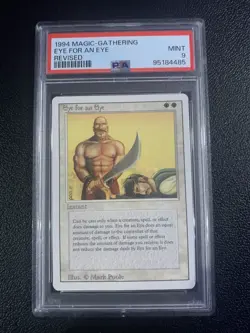 MTG Magic the Gathering Revised Eye for an Eye PSA MINT 9 - Image 1