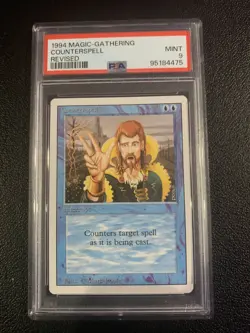MTG Magic the Gathering Revised Counterspell PSA MINT 9 - Image 1