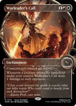 🧙Warleader’s Call R 0315 FOIL Borderless MKM Murder at Karlov Manor MTG - Image 1